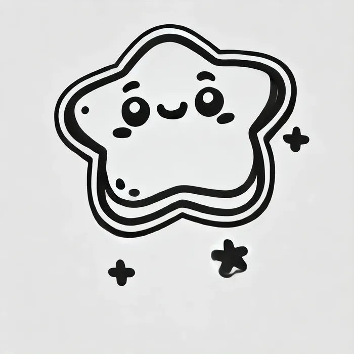 Tổng hợp 78+ bộ tranh tô màu sticker mini cute đơn giản cho bé 7 Ảnh tranh tô màu sticker ngôi sao đơn giản, cute cho bé