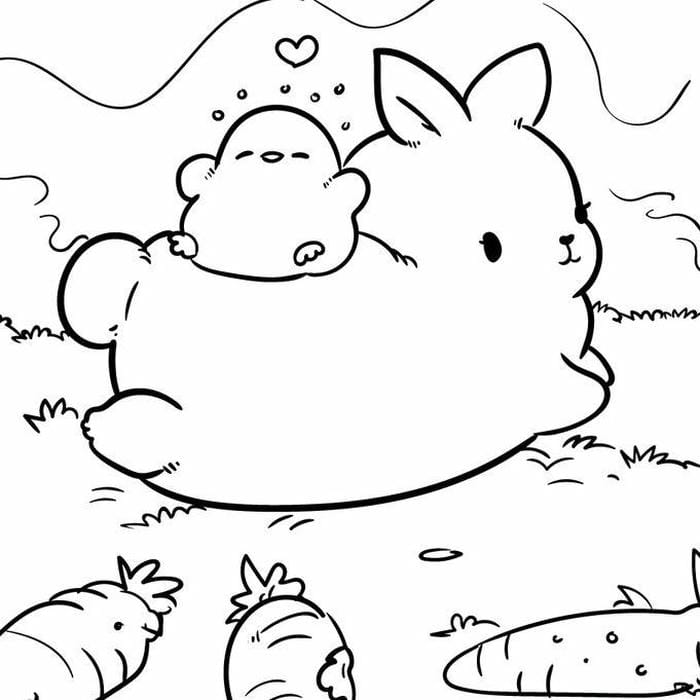 199+ Hình tranh tô màu con thỏ chibi cute dễ thương cho bé 11 Ảnh tranh tô màu thỏ con mũm mĩn, đáng yêu cho bé