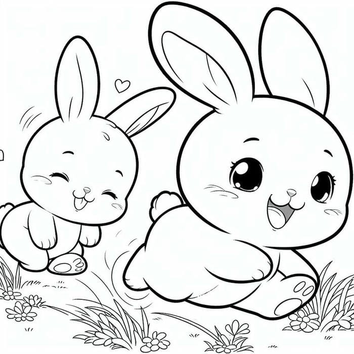 199+ Hình tranh tô màu con thỏ chibi cute dễ thương cho bé 13 Ảnh tranh tô màu thỏ con siêu dễ thương cho bé