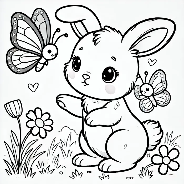 199+ Hình tranh tô màu con thỏ chibi cute dễ thương cho bé 15 Ảnh tranh tô màu thỏ đơn giản, đáng yêu