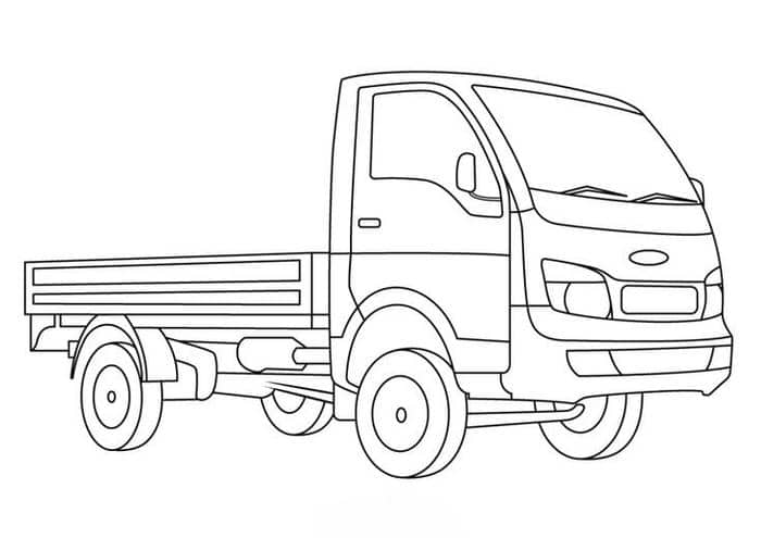 Tổng hợp 89+ bộ tranh tô màu xe tải đơn giản cho bé 6 Ảnh tranh tô màu xe tải đơn giản cho bé