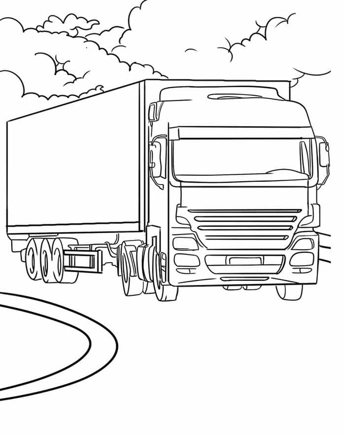 Tổng hợp 89+ bộ tranh tô màu xe tải đơn giản cho bé 7 Ảnh tranh tô màu xe tải đơn giản