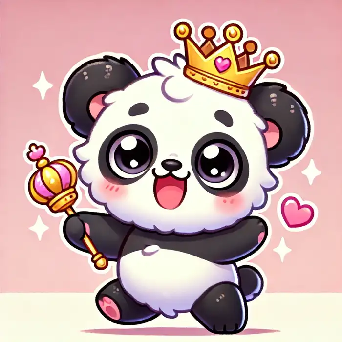 Nhìn Gấu Trúc Chibi Mà Tự Dưng Muốn... Ôm Một Cái! 19 Avatar chibi gấu trúc đội vương miện dễ thương