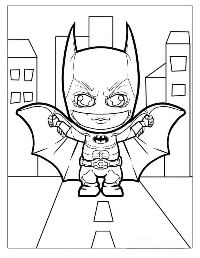 Tổng hợp 1001+ tranh tô màu Batman cho bé học vẽ 4 Batman chibi tranh tô màu siêu cute