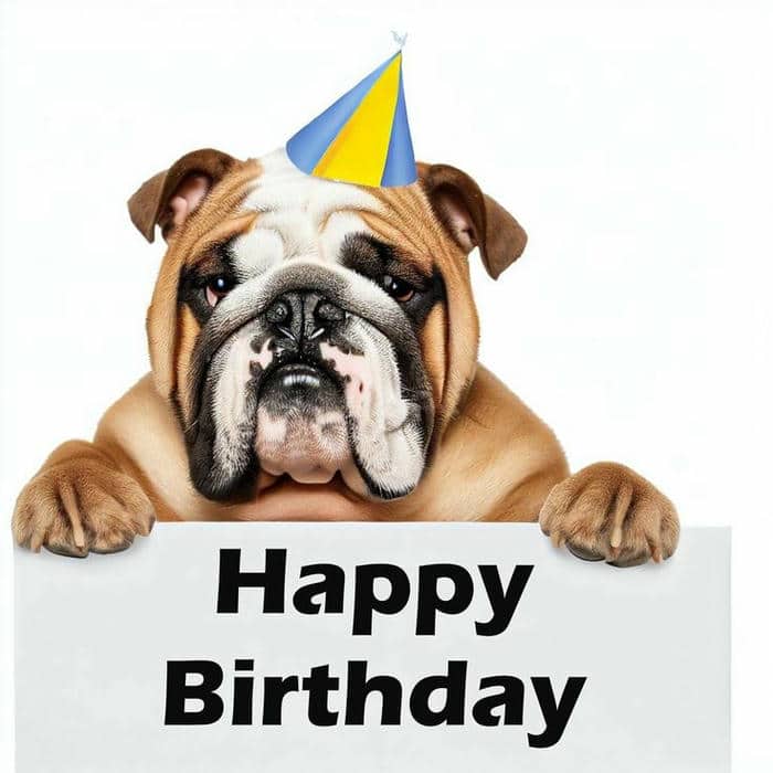 Gợi ý 989+ hình ảnh happy birthday meme siêu hài bựa 5 Bulldog Happy Birthday Card