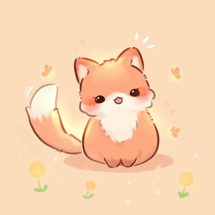 Cáo nhỏ chibi siêu dễ thương