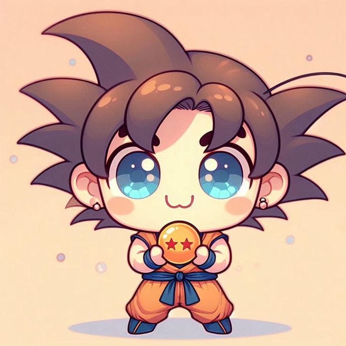 Goku Chibi – Khi Chiến Binh Saiyan Cũng Muốn Làm Idol Cute 5 Chibi Goku cầm ngọc rồng siêu đáng yêu