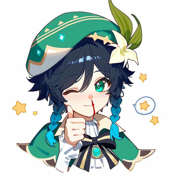 Khi Venti Chibi Cầm Đàn Và “Tấu Hài” Cùng Gió 8 Chibi Venti đẹp, đáng yêu