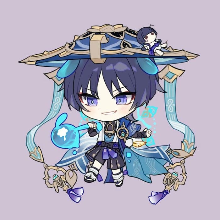Chibi Wanderer genshin cute