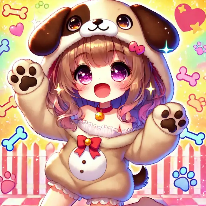 99+ Ảnh Bé Gái Chibi Cực Cute – Hình Nền & Avatar Ngọt Ngào Dễ Thương 23 Chibi bé gái trang phục cún con đáng yêu