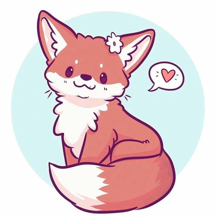 Chibi cáo nhỏ siêu đáng yêu