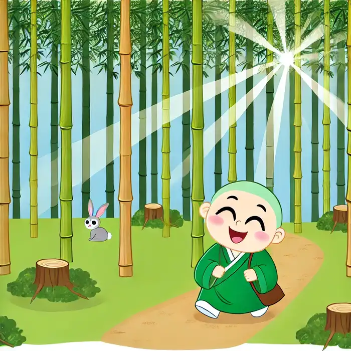 Gặp Lại Tuổi Thơ Qua 99+ Hình Ảnh Chú Tiểu Chibi Dễ Thương 9 Chibi chú tiểu trong rừng tre