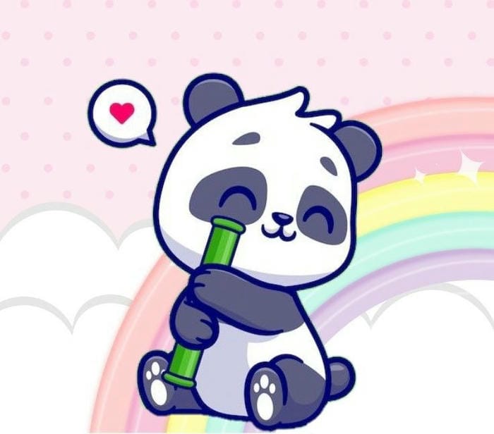 Nhìn Gấu Trúc Chibi Mà Tự Dưng Muốn... Ôm Một Cái! 2 Chibi gấu trúc đơn giàn, cute