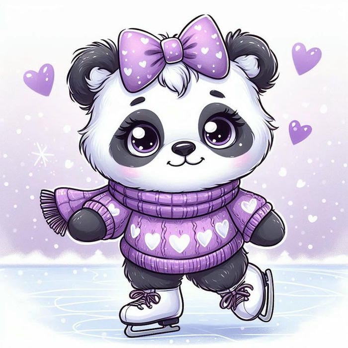 Nhìn Gấu Trúc Chibi Mà Tự Dưng Muốn... Ôm Một Cái! 11 Chibi gấu trúc trượt băng siêu đáng yêu