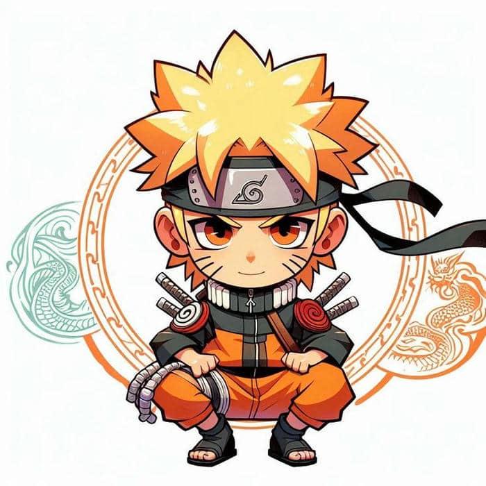 Naruto chibi: Khi Hokage tương lai cũng hóa "bé xíu đáng yêu" 8 Chibi hình Naruto cool ngầu