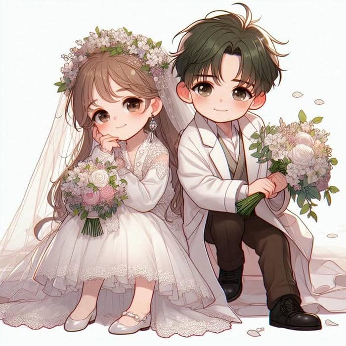 Cô dâu chú rể chibi dễ thương: Bộ sưu tập hình ảnh cute không thể bỏ lỡ 12 Chibi hình cô dâu chú rể