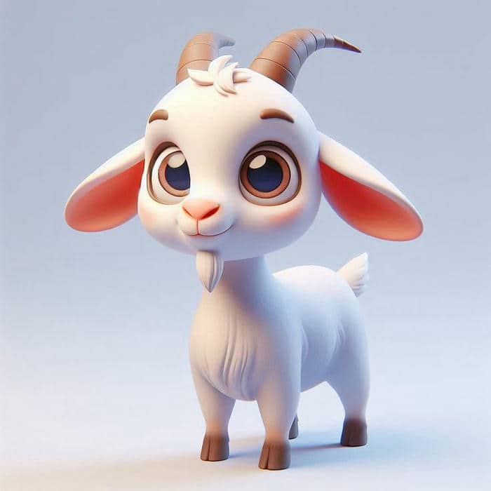 Chibi hình con dê siêu cute
