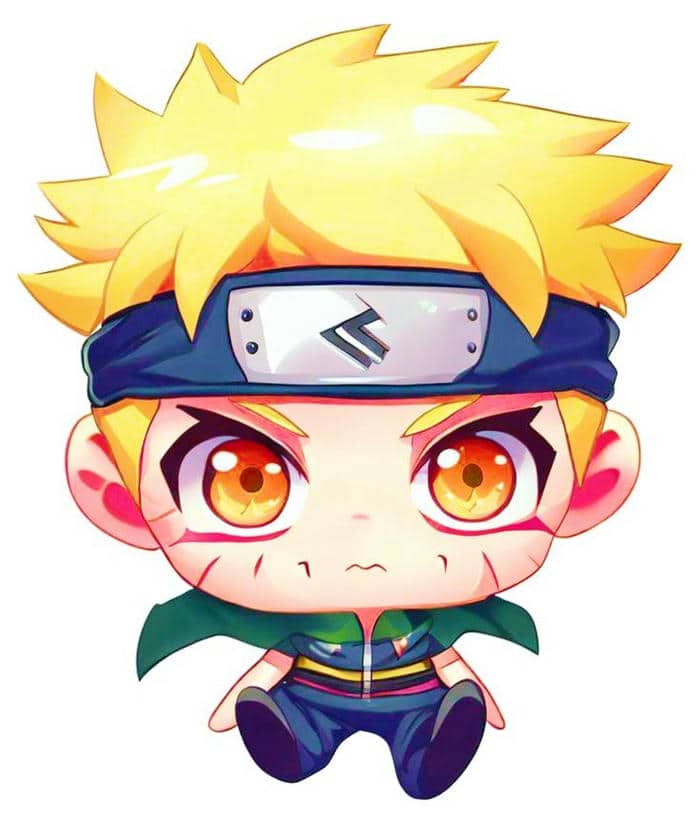 Chibi hình vẽ Naruto đơn giản