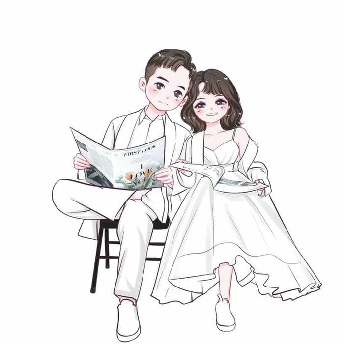 Cô dâu chú rể chibi dễ thương: Bộ sưu tập hình ảnh cute không thể bỏ lỡ 13 Chibi hình vẽ cô dâu chú rể cute đáng yêu