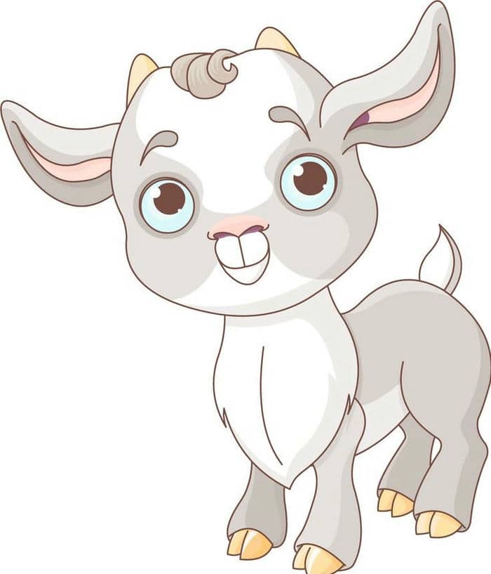 Chibi hình vẽ con dê đáng yêu