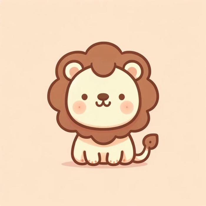 Chibi sư tử đơn giản