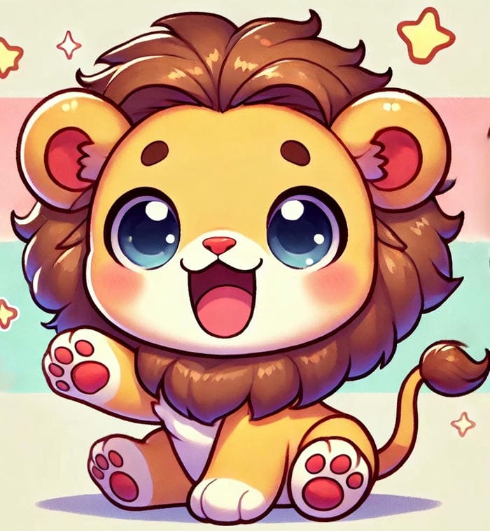 Chibi sư tử siêu dễ thương