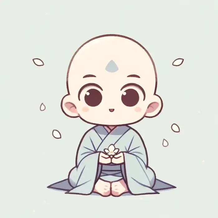 Gặp Lại Tuổi Thơ Qua 99+ Hình Ảnh Chú Tiểu Chibi Dễ Thương 11 Chú tiểu chibi đơn giản, đáng yêu