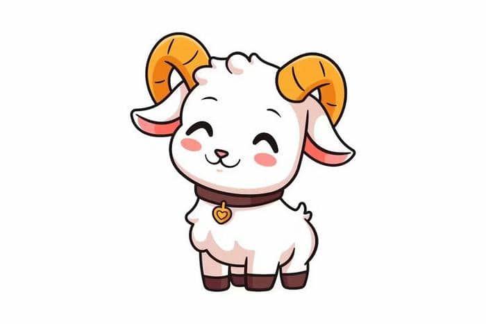 Dê chibi dễ thương: Hình vẽ đơn giản cho bé yêu thích tô màu 13 Cute hình vẽ con dê chibi