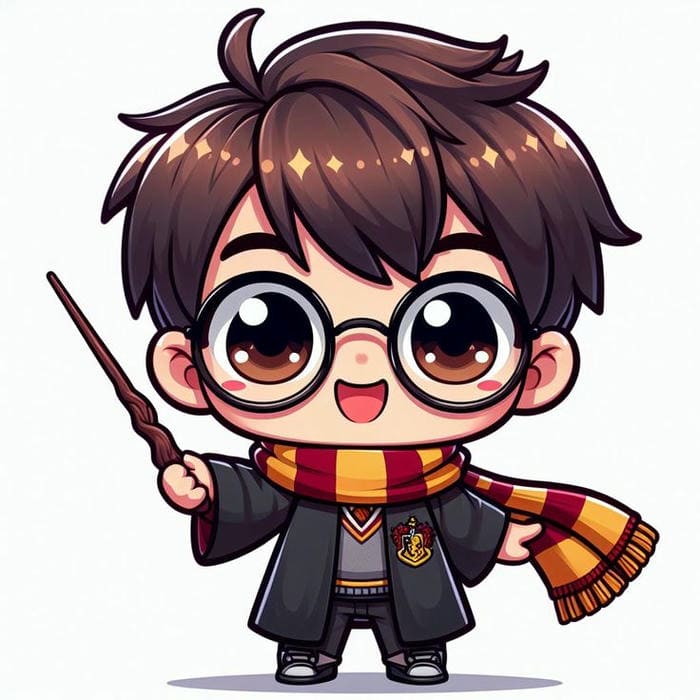 Bộ sưu tập 987+ hình ảnh Harry Potter chibi cute đẹp nhất 10 Harry Potter chibi cầm đũa phép