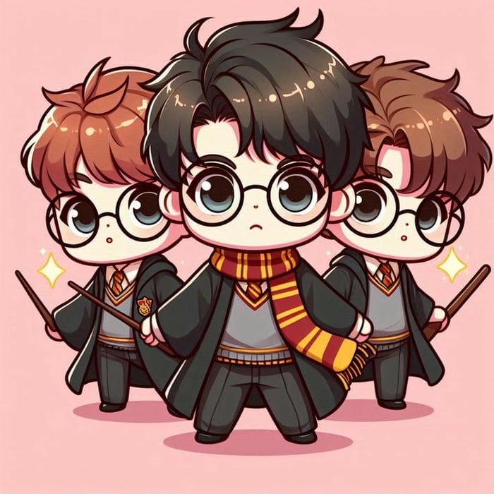 Bộ sưu tập 987+ hình ảnh Harry Potter chibi cute đẹp nhất 14 Harry Potter chibi cùng những người bạn