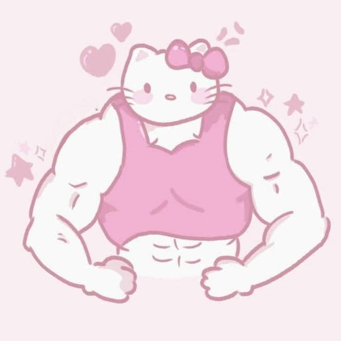 Tổng hợp 87+ hình ảnh Hello Kitty meme dễ thương 10 Hello Kitty meme cơ bắp