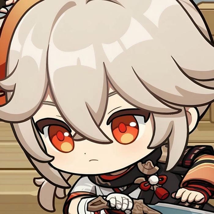Hình Kazuha chibi siêu dễ thương