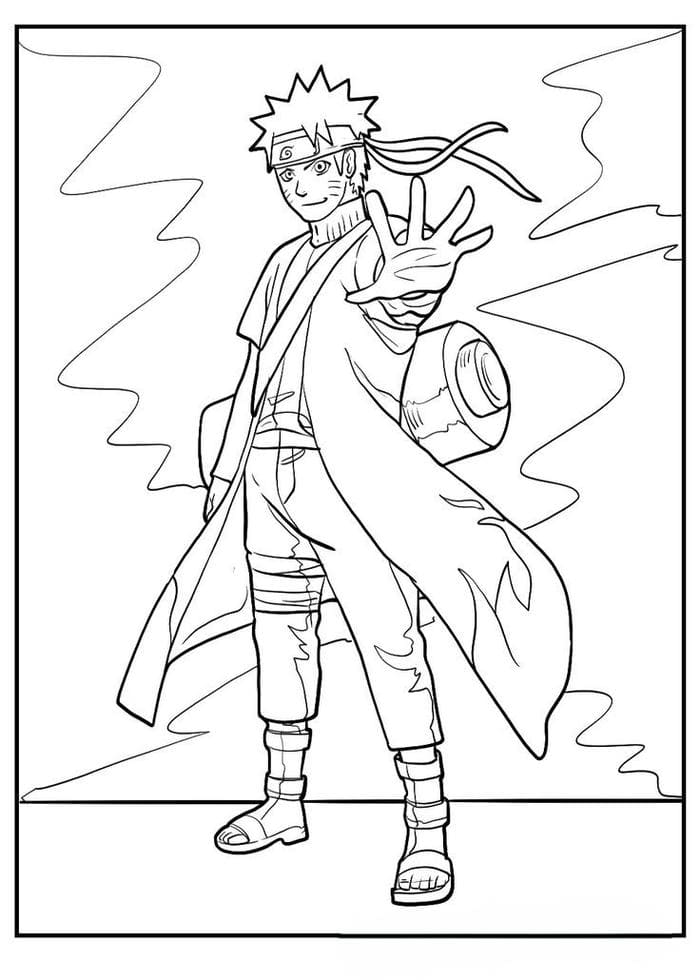 Hình Naruto tranh tô màu cho bé
