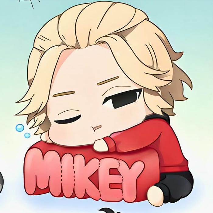 Hình ảnh Mikey chibi buồn ngủ siêu dễ thương
