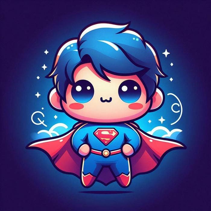 Hình ảnh Superman chibi siêu đáng yêu