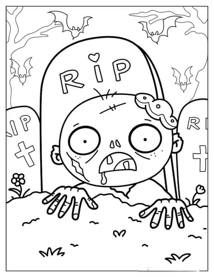 Bộ sưu tập 899+ hình tranh tô màu zombie cho bé 9 Hình ảnh Zombie tranh tô màu