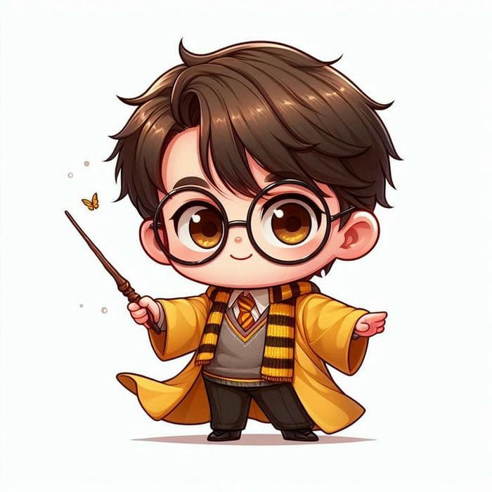 Bộ sưu tập 987+ hình ảnh Harry Potter chibi cute đẹp nhất 22 Hình ảnh chibi Harry Potter cầm đũa phép siêu đáng yêu