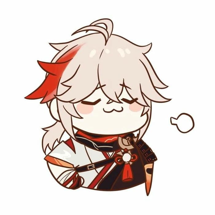 Hình ảnh chibi Kazuha biểu cảm đáng yêu