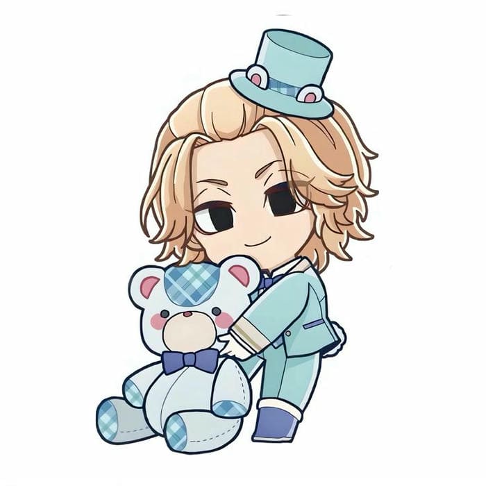 Mikey Chibi – Khi Đại Ca Toman Hóa Thành “Bé Cưng” Dễ Thương 11 Hình ảnh chibi Mikey ôm gấu bông siêu dễ thương