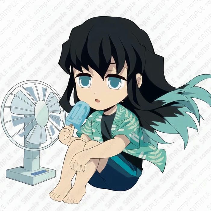 Hình ảnh chibi Muichirou ăn kem đáng yêu