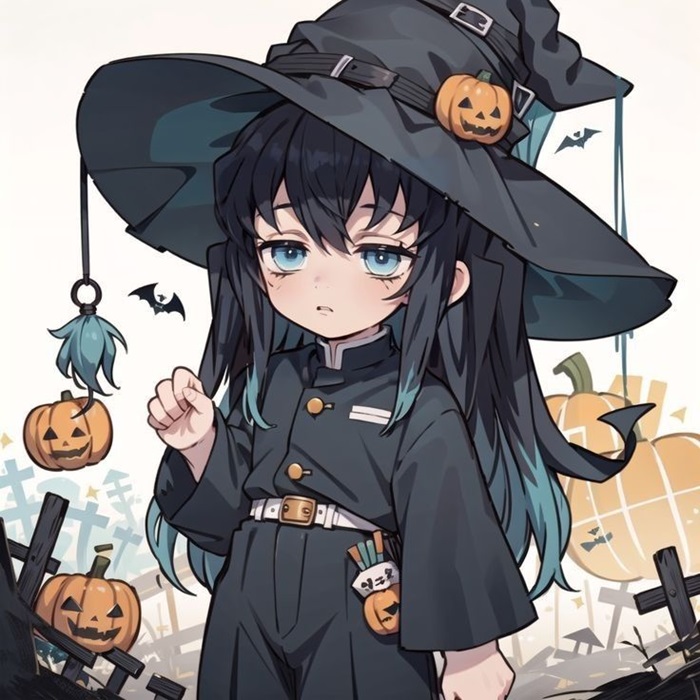 Hình ảnh chibi Muichirou trang phục halloween