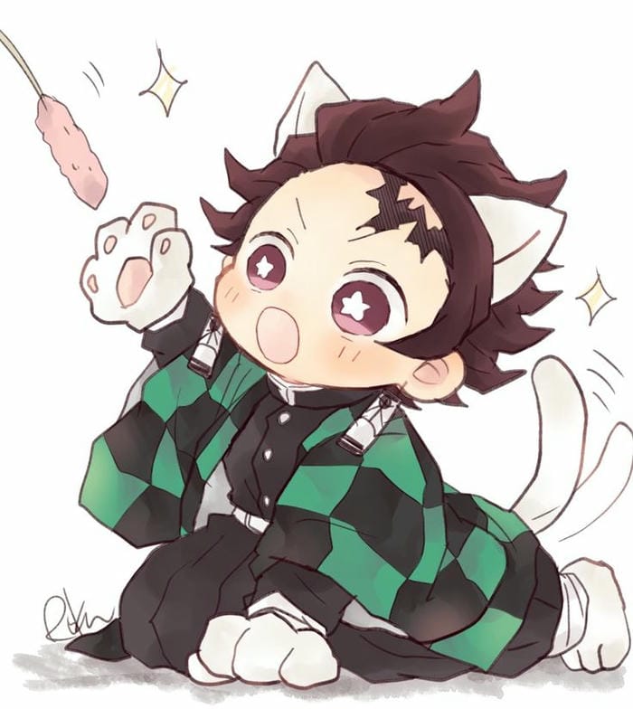100+ Hình Tanjirō Chibi Dễ Thương – Bộ Sưu Tập Avatar Ngầu Cho Fan Kimetsu 17 Hình ảnh chibi Tanjiro mèo nhỏ ham ăn