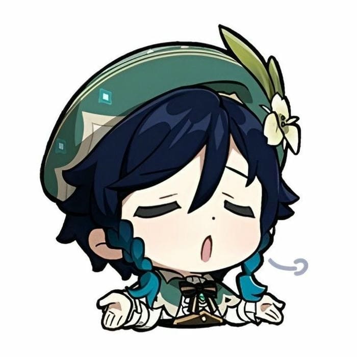 Hình ảnh chibi Venti siêu dễ thương