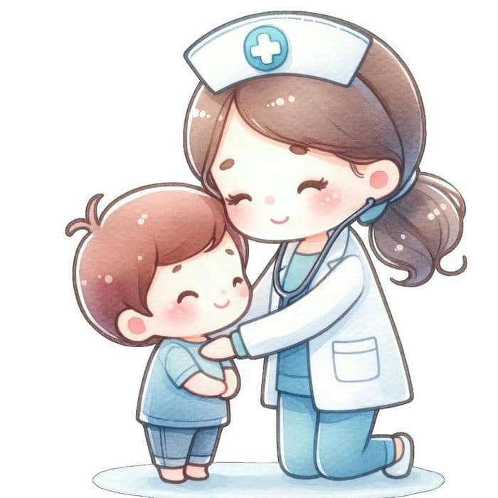 Chibi bác sĩ dễ thương: Vẻ đẹp nhỏ bé cho sự cống hiến lớn lao 3 Hình ảnh chibi bác sĩ khám bệnh
