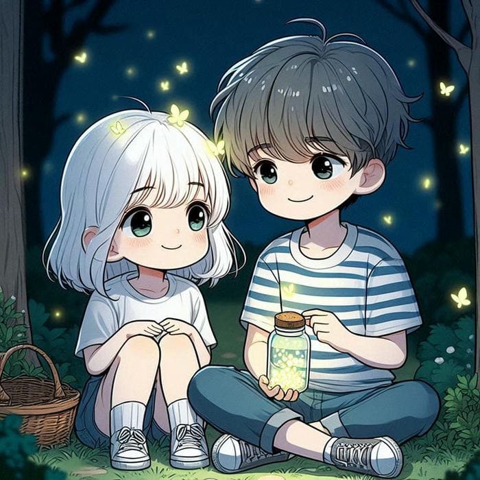 Hình ảnh chibi cặp đôi siêu dễ thương