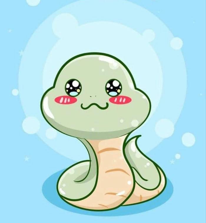 Hình ảnh chibi con rắn cute đáng yêu