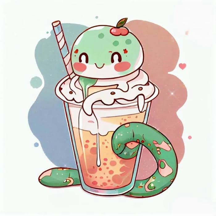 Rắn Chibi – Hình Ảnh Dễ Thương Khiến Ai Cũng Tan Chảy 5 Hình ảnh chibi con rắn