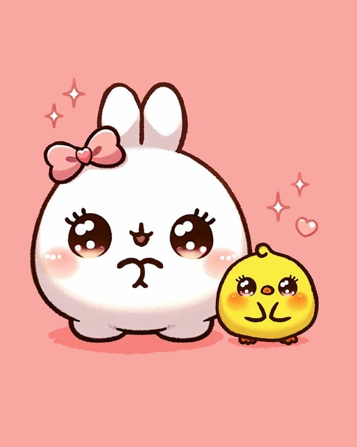 Tổng hợp 299 ảnh thỏ chibi cute, tải miễn phí cho điện thoại 17 Hình ảnh chibi thỏ Molang siêu đáng yêu