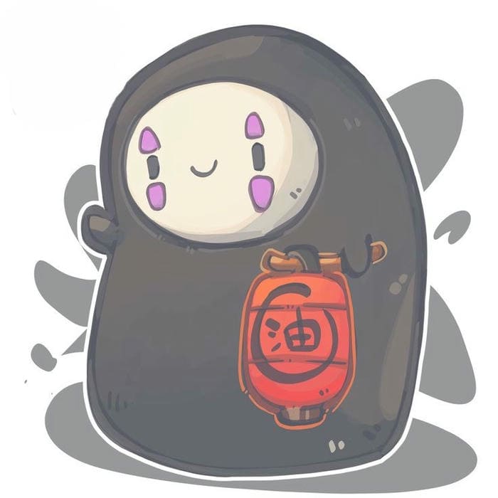 Hình ảnh chibi vô diện cầm lồng đèn