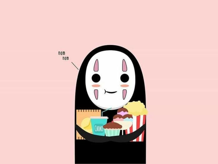 100+ Ảnh Vô Diện Chibi Cute Đáng Yêu Nhất Cho Fan Ghibli 13 Hình ảnh chibi vô diện ham ăn siêu dễ thương